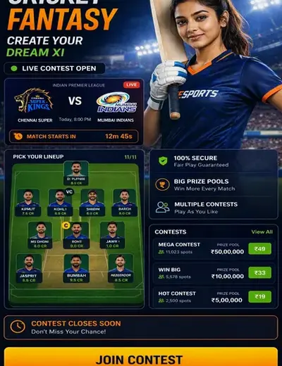 Daymadhur (day madhur matka) fantasy cricket & matchday visual 3